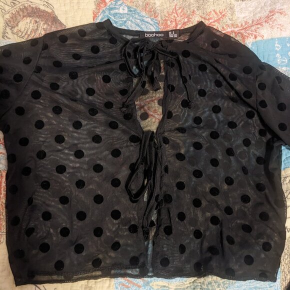 Mesh polkadot cardigan - Picture 4 of 5